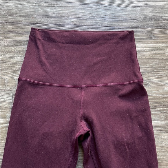 Lululemon Athletica High-Waisted Burgundy Leggins Size: 4 - Picture 4 of 10